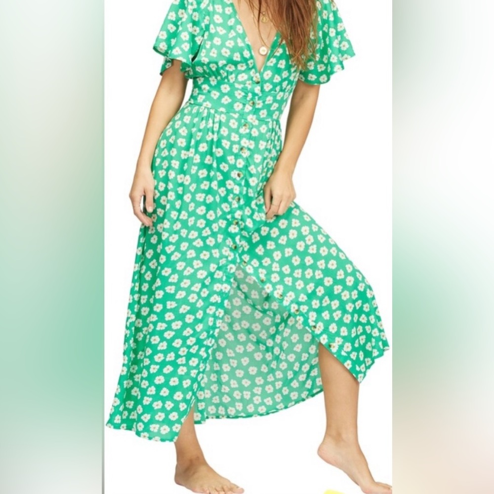 Wrangler x Billabong green midi/maxi dress